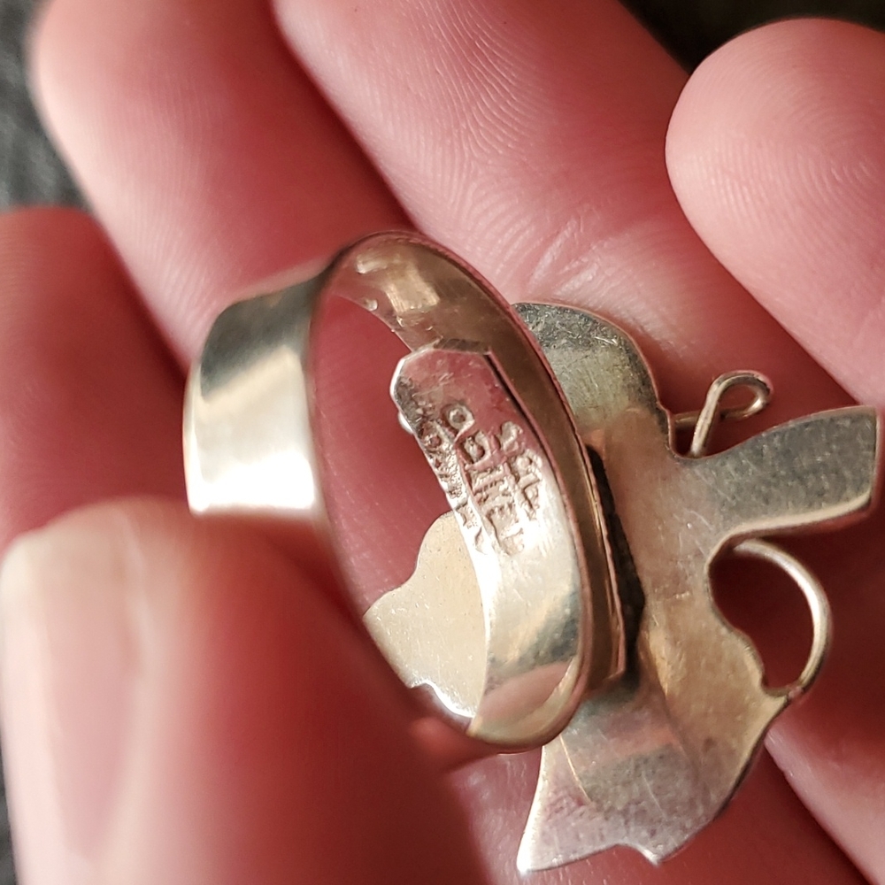 Vtg Sterling Silver Adjustable Ring - image 7